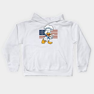 A Whimsical Tribute to American Culture in Cartoon Style T-Shirt Kids Hoodie